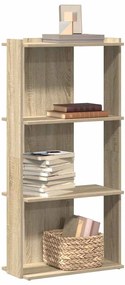 vidaXL Bibliotecă 3 niveluri stejar sonoma 60x30x120 cm lemn prelucrat
