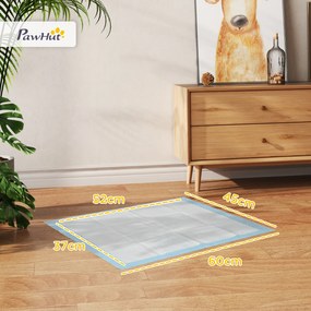 PawHut Set 100 Covoare Absorbante pentru Câini cu 6 Straturi, Covoare Igienice pentru Câini, 45x60 cm, Albastru | Aosom Romania