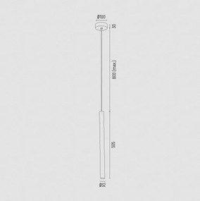 Pendul LED design modern slim Rio verde