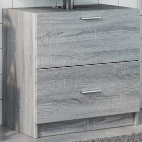 vidaXL Dulap de chiuvetă, gri sonoma, 59x37x59 cm, lemn prelucrat