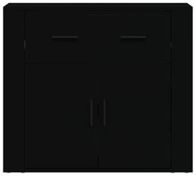 Servanta, negru, 80x33x70 cm, lemn prelucrat 1, Negru