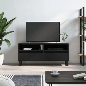 831245 vidaXL Comodă TV, negru, 100x34,5x44,5 cm, lemn prelucrat