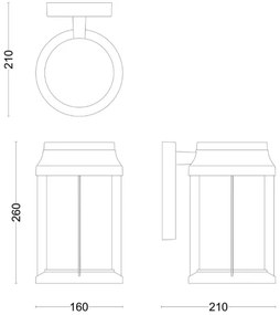 Aplică de exterior Philips BELLINI 1xE27/25W/230V IP44