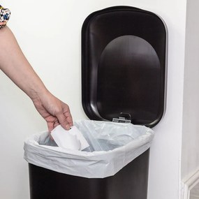 Coș cu pedală din plastic negru 40 l - Addis