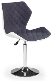 Scaun de bar Matrix, gri/alb