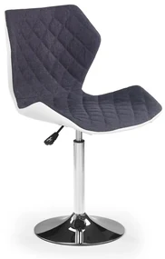 Scaun de bar Matrix, gri/alb