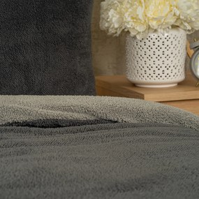 Lenjerie de pat din blăniță 4Home Teddy gri,140 x 200 cm, 70 x 90 cm
