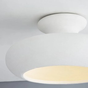 Plafoniera realizata manual din ceramica alba Annie