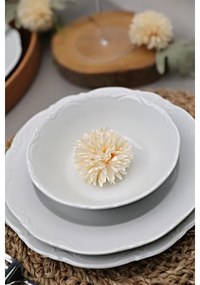 Set de masă 18 piese, alb/porțelan