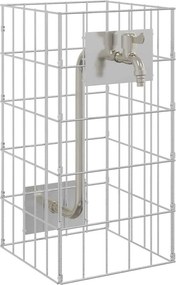 vidaXL Robinet Gabion Argintiu 26 x 25 x 50 cm Oţel inoxidabil