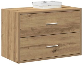 vidaXL Dulap cu 2 sertare Stejar artizanal 60x31x40 cm Lemn prelucrat