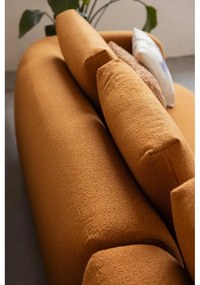 Colțar galben muștar cu tapițerie din stofă bouclé (colț dreapta) Imola – Bonami Selection