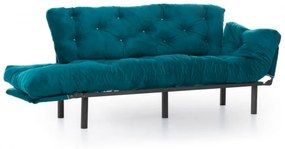 Canapea Extensibilă cu 3 Locuri Nitta Triple, Verde Petrol
