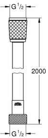 GROHE 27173002 - Furtun de duș VITALIOFLEX COMFORT 2000 mm, crom lucios