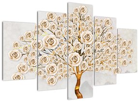 Tablou cu copac cu flori (150x105 cm)