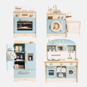 Bucatarie copii din lemn Series Albastru