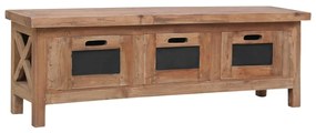 vidaXL Comodă TV cu 3 sertare, 120 x 30 x 40 cm, lemn masiv de mahon