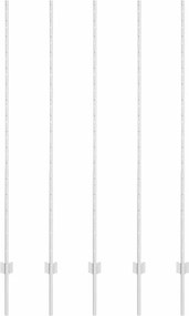 vidaXL Stâlp de gard. 5 pcs Argintiu 160 cm Oțel