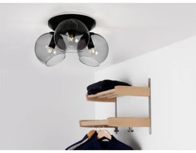 Cottex P2423SVG - Plafonieră CAPELLA, 3x E14/40W/230V, Ø 37 cm, fumuriu/negru