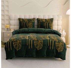 Lenjerie de pat din microplus VENECIA verde Dimensiunile lenjeriei: 70 x 90 cm | 140 x 200 cm