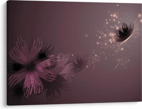 Tablou - Floare și fluture (70x50 cm)