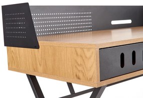 Birou Benson, stejar auriu / negru