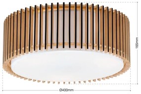 Orion - Plafonieră TARTA, 3 x E27, 40 W, 230 V, Ø 40 cm, bej