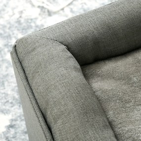 PawHut Căsuță pentru Pisici cu 2 Nivele și Pernă din Pluș, din Lemn, Poliester și Plastic, 36.5x36.5x33 cm, Verde | Aosom Romania