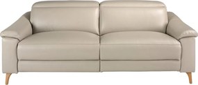 Canapea 3 locuri eleganta, design LUX cu functia relax Cowhide taupe grey