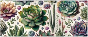 Tablou - Plante suculente (120x50 cm)