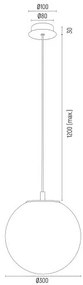 Lustra/Pendul design modern ALMIROS 30cm alama
