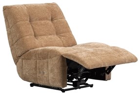 Fotoliu maro deschis reglabil de relaxare cu tapițerie din catifea reiată Hein – WOOOD