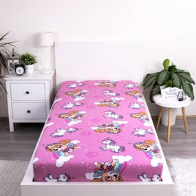 Patrula Cățelușilor Unicorn Dreams cearșaf cu elastic 90x200 cm