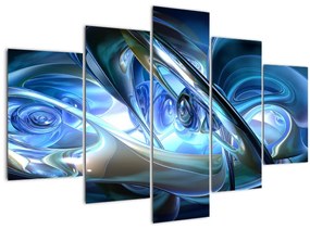 Tabloul fractalilor în albastru (150x105 cm)