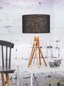 Lampa de masa realizata din materiale naturale, durabile si ecologice, KILIMANJARO/T negru