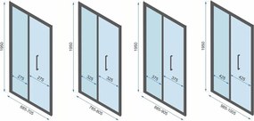 Cabina de dus de perete Rapid Fold 80x80 cm negru