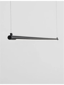 Lustra LED suspendata design liniar ELETTRA negru, L-120cm