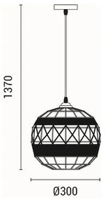 Lustră pe cablu 1xE27/15W/230V bej