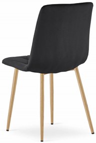 Scaun de sufragerie LIBRA din catifea neagra