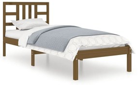 3105398 vidaXL Cadru de pat, maro miere, 100x200 cm, lemn masiv