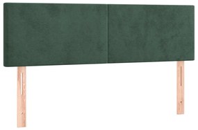 345801 vidaXL Tăblii de pat, 2 buc., verde închis, 72x5x78/88 cm, catifea