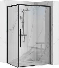 Cabina de dus SOLAR BLACK MAT 80x100 cm