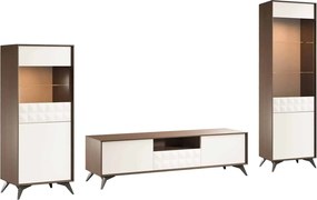 Set lemn masiv nuc Living Zion 3 Piese Crem-