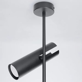 Brilagi - Lustră LED RGBW reglabilă pe tijă BRANCH 2xGU10/6,5W/230V neagră