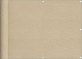 vidaXL Paravan de balcon, bej, 75x700 cm, 100% poliester oxford