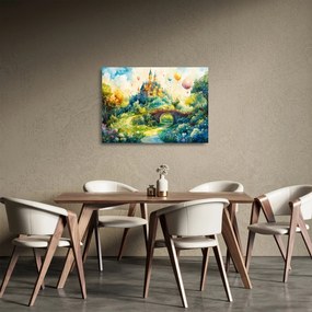 Tablou pe sticlă - Castel de Poveste (70x50 cm)