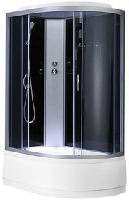 Cabină de duș Cora cu tavă adâncă și instalare pe partea stângă