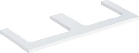 Blat pentru lavoar Geberit One cu decupaj dublu alb lucios 120 cm