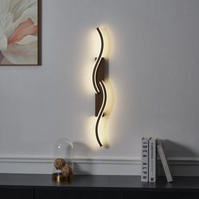 Lampă de perete de design bronz închis cu 3 trepte de intensitate luminoasă și 2 lumini - Bummy