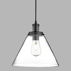 Lustra / Pendul design modern Pyramid negru/clar 3228BK SRT